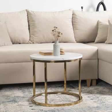 Журнальний стіл Mebel Elit CLIFF Marmur Білий - 4 Журнальний стіл Mebel Elit CLIFF Marmur Білий ME.CLIFF/M/ZL/L фото - 4