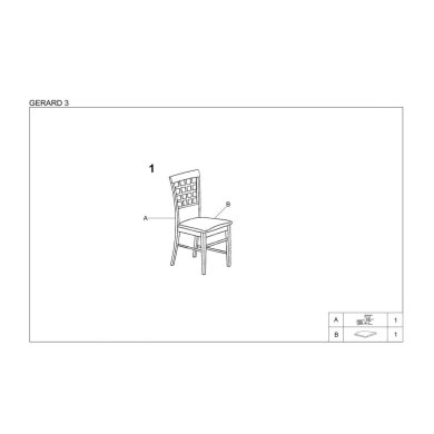 Обеденный стул Halmar Gerard 3 Бежевый V-PL-N-GERARD3-C.ORZECH-T.BEIGE фото - 3