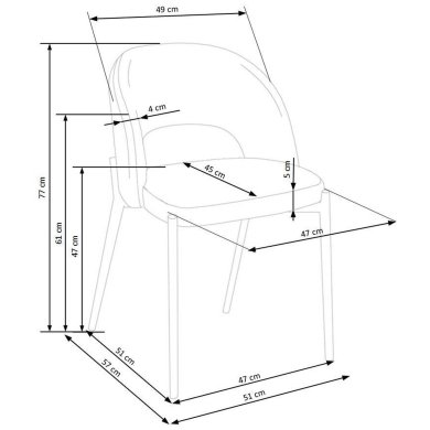 Обеденный стул Halmar K373 Бежевый - 12 Обеденный стул Halmar K373 Бежевый V-CH-K/373-KR-BEŻOWY фото - 12