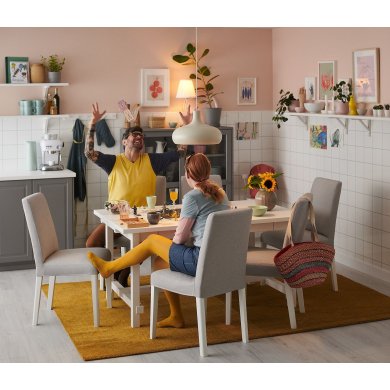 IKEA Обідній стілець BERGMUND Світло-сірий (ИКЕА БЕРГМУНД) 09387733 фото - 3