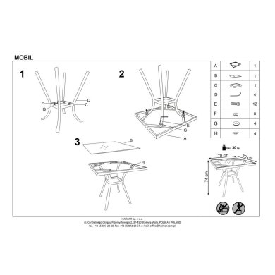Садовий стіл Halmar MOBIL Коричневий V-CH-MOBIL-ST фото - 3