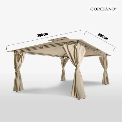 Садова альтанка Corciano CRISTINA 4x3 м Капучино 5901721057883-cappuccino фото - 9