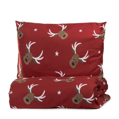 Комплект постельного белья Homla REINDEER 160x200 см Красный 200956