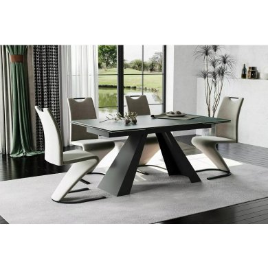 Раскладной обеденный стол Signal SALVADORE Ceramic Бирюзовый SALVADORETUC160 фото - 5