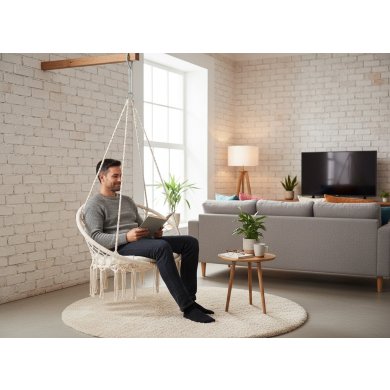 Підвісне крісло Garden Line HAM5288 Бежевий HAM5288 фото - 6