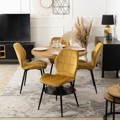 Обеденный стул Mebel Elit IRYS Welur Горчичный - 5 Обеденный стул Mebel Elit IRYS Welur Горчичный ME.IRYS/CU/V/K фото - 5