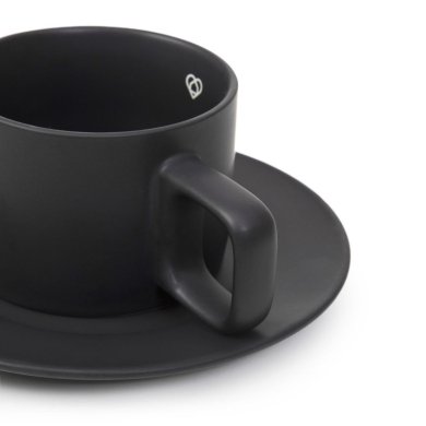 Чашка с блюдцем Homla MARIN 200 мл Черный - 3 Чашка с блюдцем Homla MARIN 200 мл Черный 222319 фото - 3