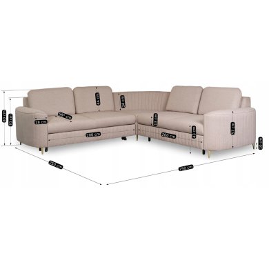 Розкладний диван Mebel Elit FLIN Бежевий - 14 Розкладний диван Mebel Elit FLIN Бежевий MKL.LAREN/CASTEL15/NARPZPOJ фото - 14