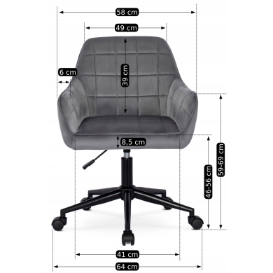 Офисное кресло Mebel Elit LUCY Серый - 6 Офисное кресло Mebel Elit LUCY Серый ME.LUCY/P/V/FO фото - 6