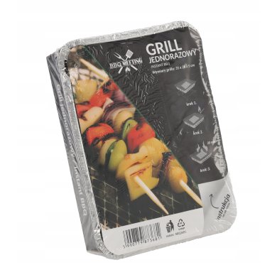 Одноразовый угольный гриль Garden Line BBQ3681 Серебристый - 7 Одноразовый угольный гриль Garden Line BBQ3681 Серебристый BBQ3681 фото - 7