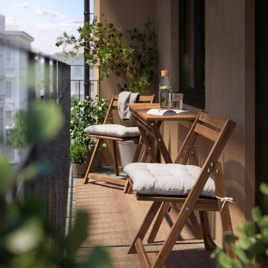 IKEA Комплект складной садовой мебели NAMMARO Дерево (ИКЕА НАММАРО) 89581788 фото - 2