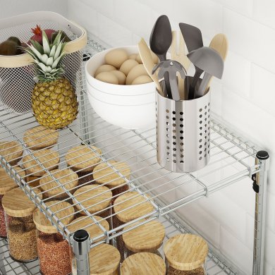 Стеллаж OMAR Серебристый - 2 IKEA Стеллаж OMAR Серебристый (ИКЕА ОМАР) 70483071 фото - 2