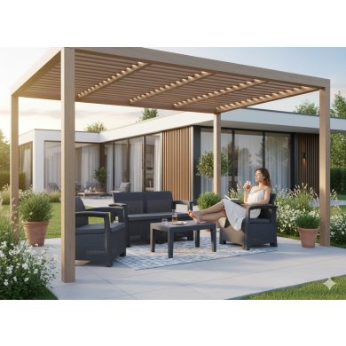 Комплект садових меблів Garden Line BART Антрацит ZUM6454 фото - 8