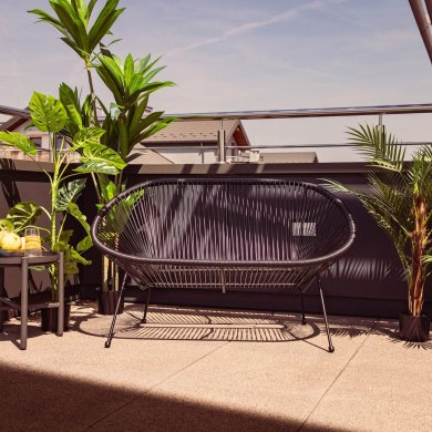 Садова лава Homla ACAPULCO Чорний - 10 Садова лава Homla ACAPULCO Чорний 230432 фото - 10