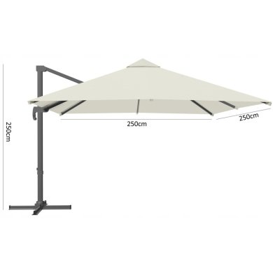 Садовый зонт с чехлом Garden Line MINI ROMA 250х250 см Бежевый GAO5385 фото - 2