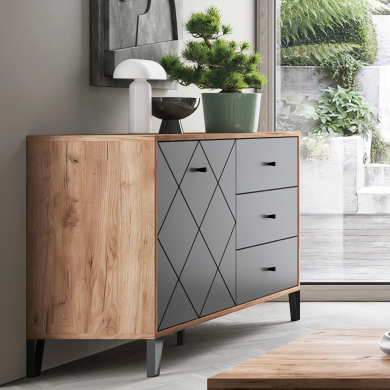 Комод Mebel Elit BACARDI Графіт - 3 Комод Mebel Elit BACARDI Графіт W.BILBAO/BL5/DC/GRAF/KOM1D3S фото - 3