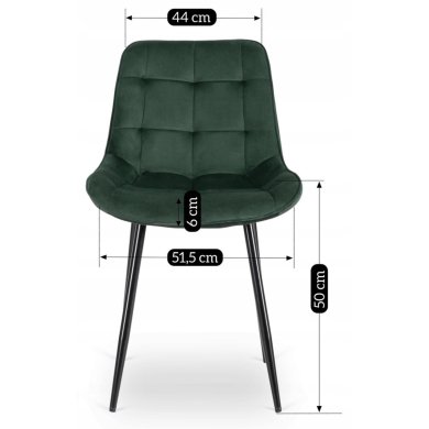 Обеденный стул Mebel Elit CHRIS Welur Зеленый ME.CHRIS/Z/CZ/V/K фото - 8