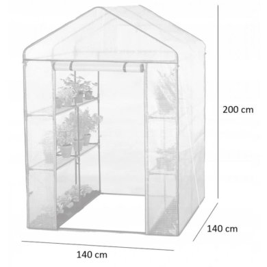 Парник теплиця Garden Line 140x140x200 см Білий TUN5460 фото - 11