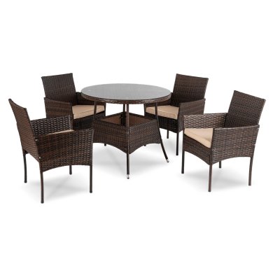 Комплект садовой мебели Mebel Elit AZUL Коричневый ME.AZUL/BR/RT/OGR/ZES фото - 3