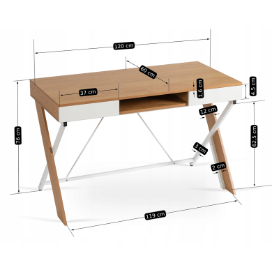 Письменный стол Mebel Elit REA Белый ME.REA/D/B/B фото - 12