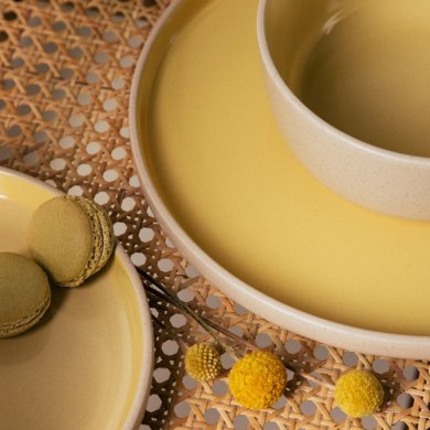 Десертная тарелка Homla LABRA 20 см Желтый 243316 фото - 5