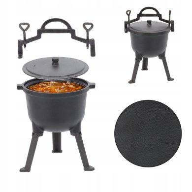 Чугунный котелок Garden Line 8 л Серый BBQ3710