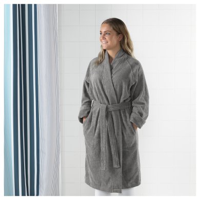 IKEA Халат ROCKAN L/XL 69x112 см Сірий (ИКЕА ROCKÅN) 50392029 фото - 3