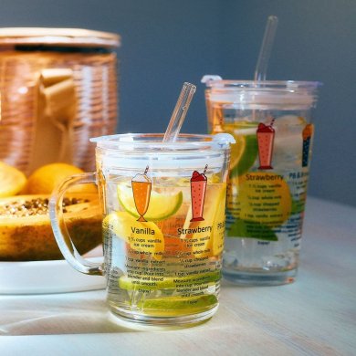 Кружка з кришкою та трубочкою Homla EMBO SUMMER 400 мл Прозорий - 7 Кружка з кришкою та трубочкою Homla EMBO SUMMER 400 мл Прозорий 207481 фото - 7