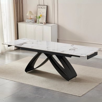 Розкладний обідній стіл Mebel Elit LUIGI Marmur Білий - 5 Розкладний обідній стіл Mebel Elit LUIGI Marmur Білий ME.LUIGI/B/CZ/S160-240 фото - 5