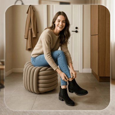 Пуф Mebel Elit MAGMA Welur Бежевий ME.MAGMA/BZ/V/PUF фото - 7