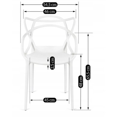 Обеденный стул Mebel Elit CELTIC Белый ME.CELTICII/B/PL/K фото - 11