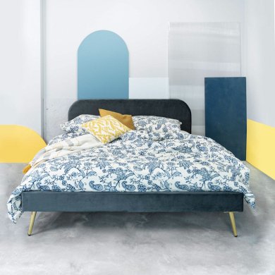 Ліжко Homla VENLO Welur 160x200 см | Сірий 160268 фото - 13