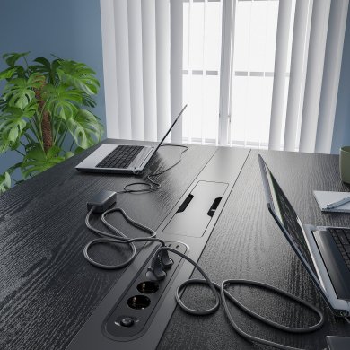 IKEA Письмовий стіл для роботи сидячи/стоячи MITTZON Чорний (ИКЕА МИЦОН) 39533455 фото - 10