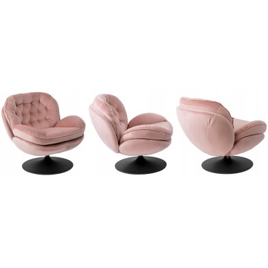 Крісло м'яке поворотне з підставкою Mebel Elit FIONA Рожевий ME.FIONA/R/V/FW фото - 8
