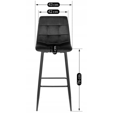 Барний стілець Mebel Elit CLAUS | Чорний - 3 Барний стілець Mebel Elit CLAUS | Чорний ME.CLAUS/CZ/V/H фото - 3