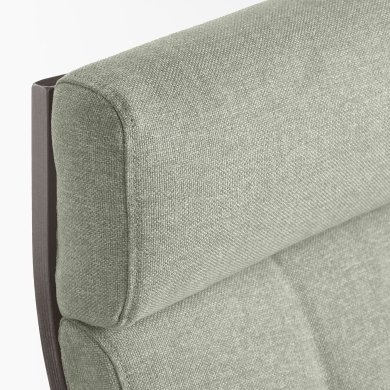 IKEA Кресло-качалка с подставкой POANG Светло-зеленый (ИКЕА ПОАНГ) 99501927 фото - 6