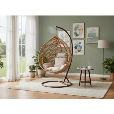 Підвісне крісло-кокон Garden Line XL Коричневий FAT0193 фото - 2