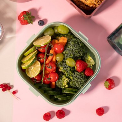 Ланч-бокс з столовими приборами Homla DELLA 1,2 л Зелений 218079 фото - 8