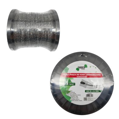 Леска для кустореза/тримера усиленная Garden Line КВАДРАТНАЯ 100 м x 2,4 мм Черный LAR6297 фото - 2