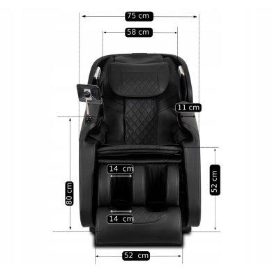 Крісло масажне Mebel Elit SX ULTRA PRO Чорний - 31 Крісло масажне Mebel Elit SX ULTRA PRO Чорний ME.SXULTRAPRO/CZ/E/FW фото - 31