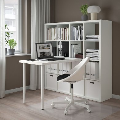 IKEA Стеллаж с столом KALLAX/LINNMON Белый (ИКЕА КАЛЛАКС/ЛИННМОН) 39481692 фото - 2