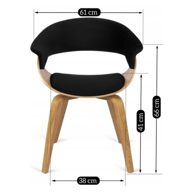 Обідній стілець Mebel Elit GARY Welur Чорний - 10 Обідній стілець Mebel Elit GARY Welur Чорний ME.GARY/CZ/DZ/V/DG/K фото - 10