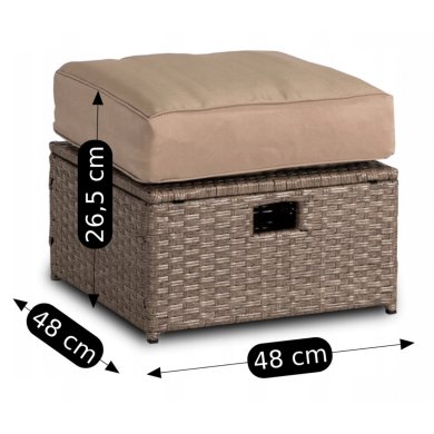 Комплект садових меблів Mebel Elit FLORYDA Бежевий ME.FLORYDA/BZ/RT/OGR/ZES фото - 15