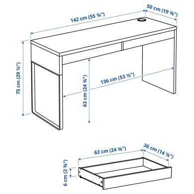 IKEA Письменный стол MICKE Белый (ИКЕА МИКЕ) 90214308 фото - 23
