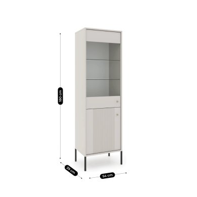 Витрина Mebel Elit SOFT Кашемир - 6 Витрина Mebel Elit SOFT Кашемир W.ISEO/KASZ/BZ/WIT фото - 6