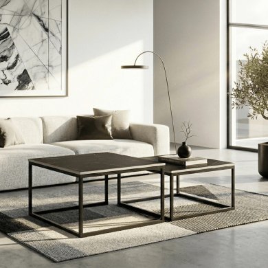 Комплект журнальних столів Mebel Elit TENOR Ceramic Marmur 2 шт Чорний ME.TENOR/CZCER/CZ/L фото - 6