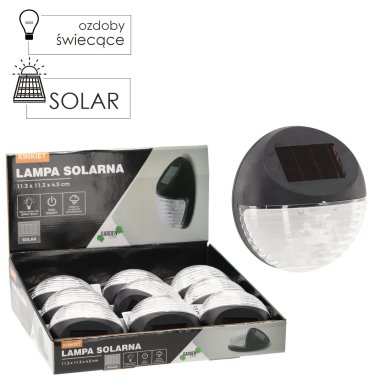 Світильник на сонячній батареї Garden Line KINKIET Чорний - 2 Світильник на сонячній батареї Garden Line KINKIET Чорний SOL0694 фото - 2