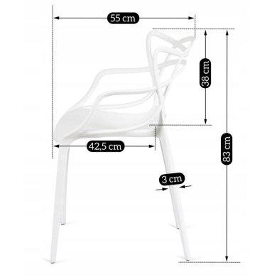 Обеденный стул Mebel Elit CELTIC Белый ME.CELTICII/B/PL/K фото - 12