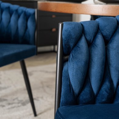 Обідній стілець Mebel Elit ELENA Welur Синій ME.ELENA/GR/V/K фото - 9