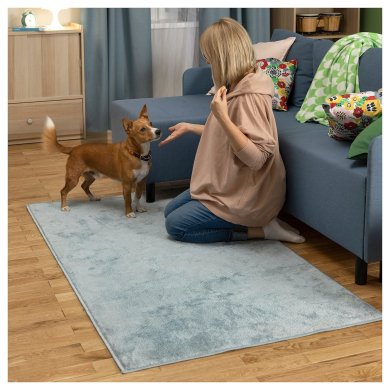 Ковер BRUKSVARA 100х180 см Синий - 5 IKEA Ковер BRUKSVARA 100х180 см Синий (ИКЕА БРУКСВАРА) 00575210 фото - 5